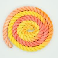 China 13mm Three Strand Cotton Rope Twisted Mixed Color Dog Leash Climbing Rope factory