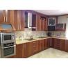 China Ancient Solid Wood Kitchen Cabinets , Hanging Kitchen Wall Cabinets With Quartz Stone Countertop factory