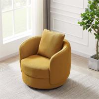 China Domestic Textile Living Room Fabric Sofas Luxury Single Seater Sofa factory