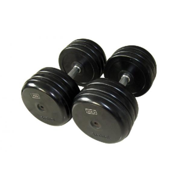 Quality Multi Layer Steel Gym Fitness Dumbbell Black / Silver Color Steel Dumbbell By CR for sale