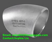 China 57MM GB/T 12459 304 45deg elbow factory