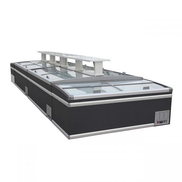 Quality Static Cooling Supermarket Island Freezer Automatic Defrost With Sliding Door for sale