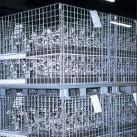 China Heavy-duty Warehouse Metal Mesh Storage Cage 50*50mm with Electric Galvanized Finish for sale