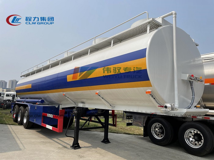 China SGS 3 Axle 40000L Q235 Steel Fuel Tanker Semi Trailer for sale