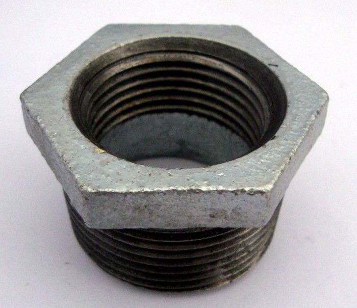 China Galvanized Malleable Iron Pipe Fittings Bushing BS thread,npt thread factory