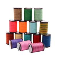 China Plastic Cone Polyester Round Braid Waxed Thread for Shoes Sewing 0.35mm 0.45mm 0.65mm factory
