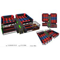 China 440M2 Red & Blue Color Style Amusement Bungee Park Equipment/ Big Trampoline Park In India for sale