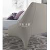 China Bed Designer Furniture Cream White Modern Leather Bed ZZ-BD017 factory