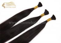China 20&quot; Natural Virgin Human Hair Extensions Bulk Hair for sale, 20&quot; Black Natural Real Virgin Hair Bulk Extensions For Sale factory
