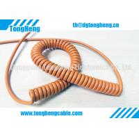 china Orange Colour TPE Sheath Custom Spiral Retractable Cable with UL Approval Mark