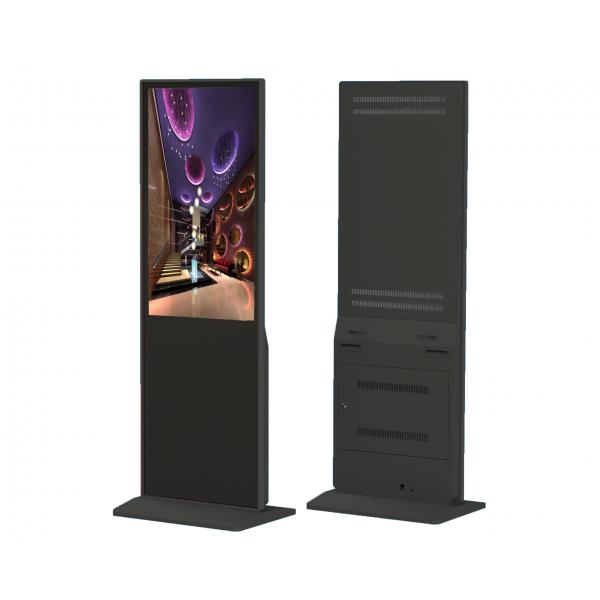 Quality FCC 43 Inch Free Standing Kiosk Digital Signage Black And Silvery Color for sale