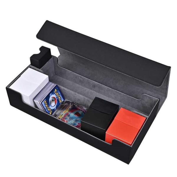 Quality Elegant Black Leather Gift Box Cards Set Packaging Box for sale