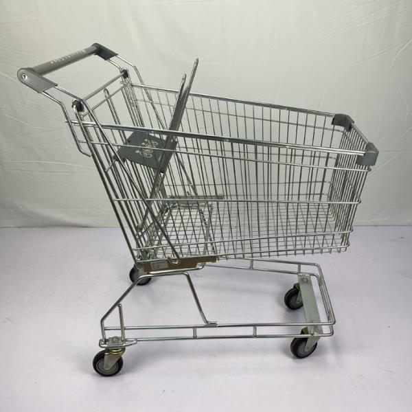 Quality Australian Type Supermarket Shopping Trolley 125L Grocery Trolley Cart With PU Wheels for sale