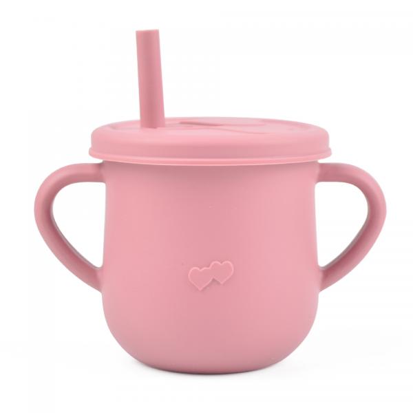 Quality Toddlers Babies Silicone Water Cup Customized Silicone Products Pink for sale