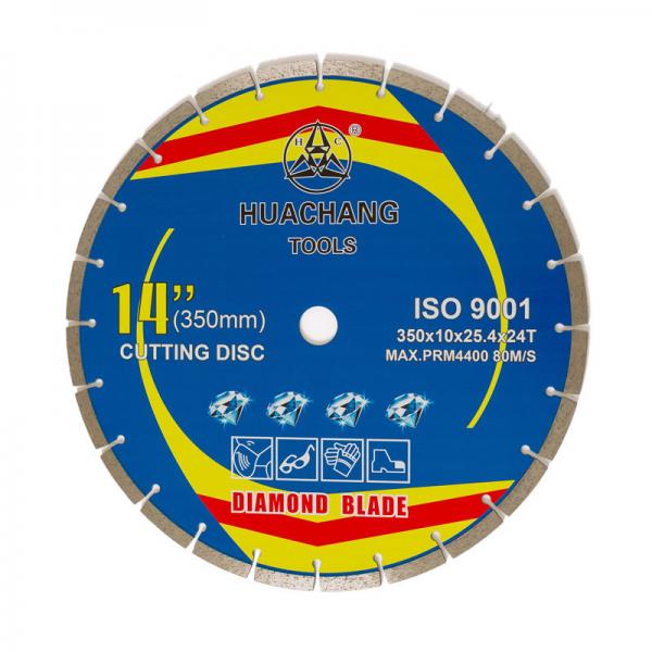 Quality 14 Inch Diamond Concrete Saw Blade 350mm Diamond Cutting Disc For Metal for sale