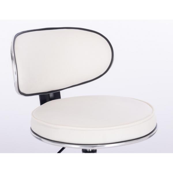 Quality Leather Modern Upholstered Office Chair 46.5-57.5cm Round Frame With Swivel for sale