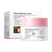 China Rose Hyaluronic Acid Moisturizer Facial Cream Brightening Skin Tightening Cream 50g factory