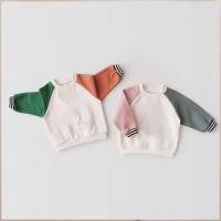 China Toddler Fleece Lined Color Block Sweatshirt 280gsm 16T With 100% Cotton Fleece Fabric factory