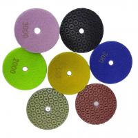China 100mm Resin and Diamond Granite Marble Stone Floor Polishing Pad for Wet Dry Polisher factory