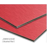 Quality 3mm Red Brushed ACM , aluminium composite panel for sale