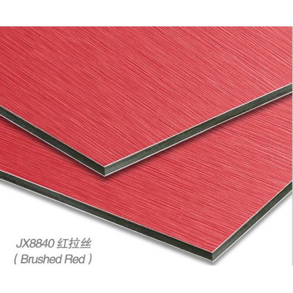 Quality 3mm Red Brushed ACM , aluminium composite panel for sale