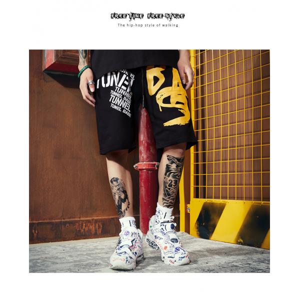 Quality 5XL 6XL Monogrammed Men Streetwear Shorts Hip Hop Punk Rock Loose Sport Pants for sale