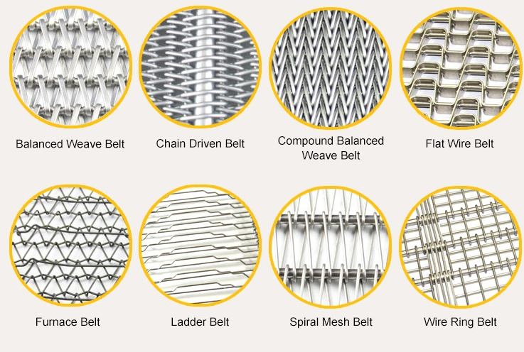 Corrosion and high temperature resistance 304 Stainless steel wire mesh ladder chain conveyor belt