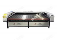 China Auto Feed Carpet Laser Cutting Machine Flat Bed Highly Effective And Efficiency factory