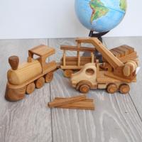 China OEM ODM Handmade Wooden Toys For Toddlers , Kids Wooden Train Set factory