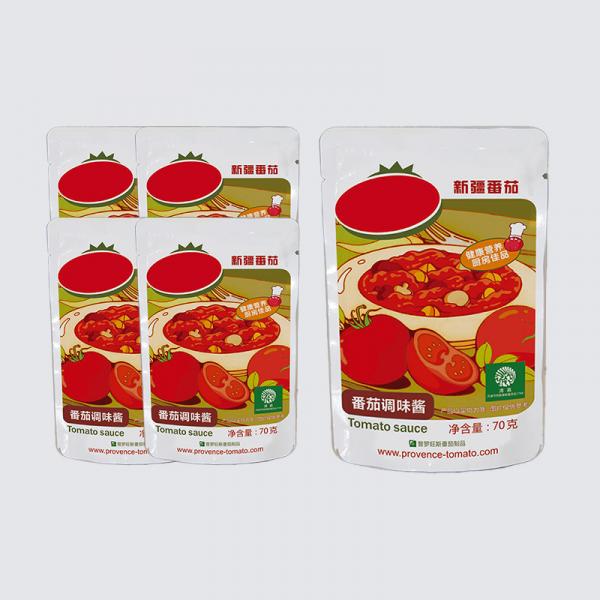 Quality VA Tomato Ketchup Pouch 70g Fried Snack Tomato Ketchup Bag for sale