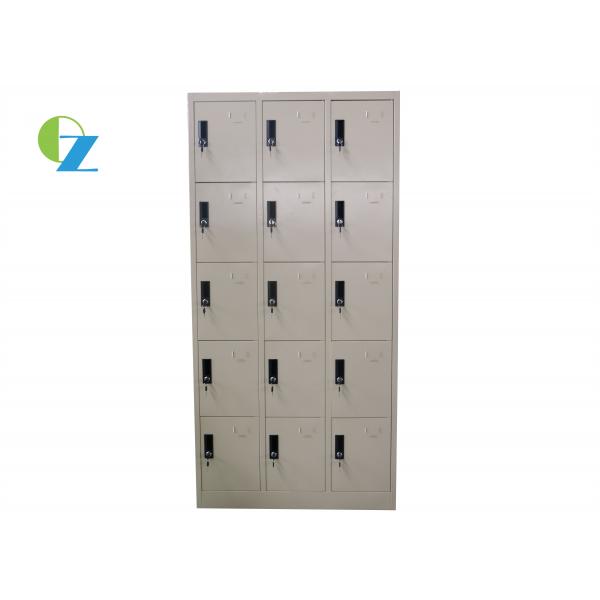 Quality Customized Color 15 Door Steel Office Lockers , Metal Locker Cupboard for sale
