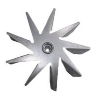 China 114mm Diameter Fireplace Fan 9 Blades Galvanized Sheet For Pellet Stove factory