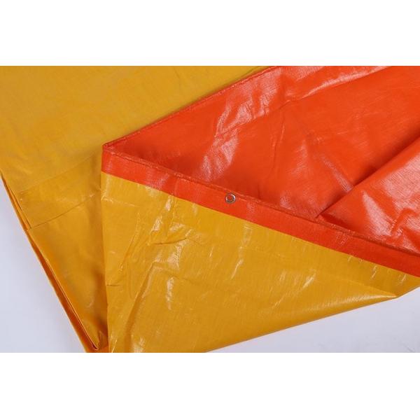 Quality Thick Yellow / Orange PE Tarpaulin Sheet Waterproof 800D For Packing Materials for sale