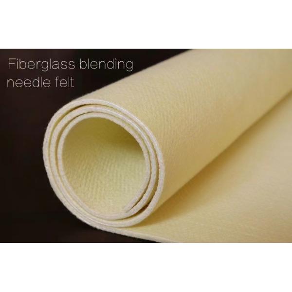 Quality FMS Blending Fiberglass Filter Cloth , Nonwoven High Temperature Heat Resistant Fabric for sale