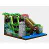 China Inflatable Rock Climbing Slide / Green Theme Slide Inflatable Forest Dinosaur Theme Fun City factory