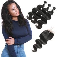 Quality 3 Bundles Brazilian Remy Virgin Hair Extensions Body Wave Customized Length for sale