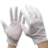 China Polyester Anti Static ESD Gloves Lint Free PVC Dotted ESD Gloves factory