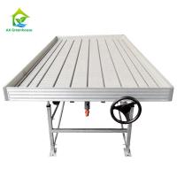 China Adjustable Greenhouse Rolling Benches 4x8 Ebb And Flow Table factory