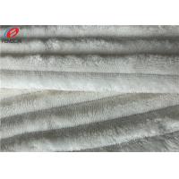 China Custom Stripe 100% Polyester Minky Plush Fabric Super Soft Fabric For Pajamas for sale