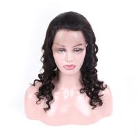China Long Genuine Virgin Hair Lace Wigs , Loose Wave Lace Wigs For Black Women factory