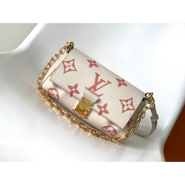 Quality Favorite Creme Mini Sling Bag Branded  LV Rose Trianon Two Monogram Empreinte Leather for sale