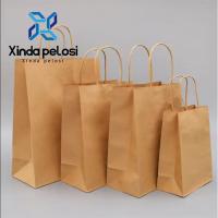 China Brown Kraft Paper Bag With Handle Food Packing Bag Biodegradable Machines Making factory