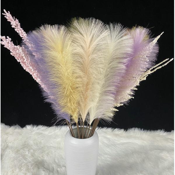 Quality Artificial Silk Reed Pampas Grass Home Wedding Decor Backdrop Decoration for sale
