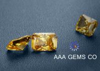 China Light Yellow Radiant Cut Moissanite Diamond Middle Size 5mm x 7mm factory