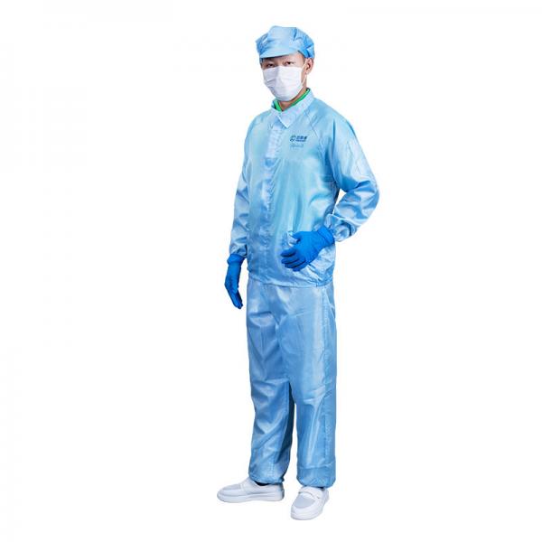 Quality esd Lab Coats Antistatic Cleanroom Work Clothes ESD Garment White Clothing Clean Room Garb for sale