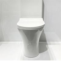 China Modern Ceramic Sanitary Ware Round Rimless Tornado Bathroom Two Piece Toilet factory