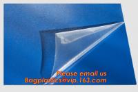 China high performance acrylic adhesive PE Surface Protective Films, Blue color red letter printed PE protective film factory