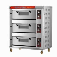 China Timer Function Commercial Baking Equipment 3 Deck 6 Trays Gas Baking Oven factory