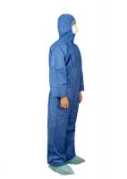 China Type 5/6 Dark Blue SMS Protective Coverall With Hood factory