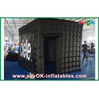 China Party Photo Booth Lighting Large Black Inflatable Photo Booth , Logo Print Blower Cube Picture Box factory